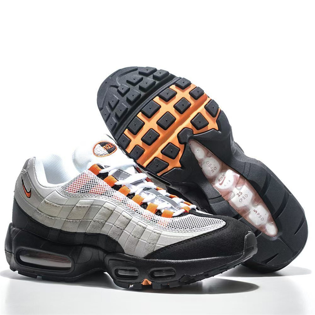 Men's Hot sale Running weapon Air Max 95 Grey/White Shoes 083